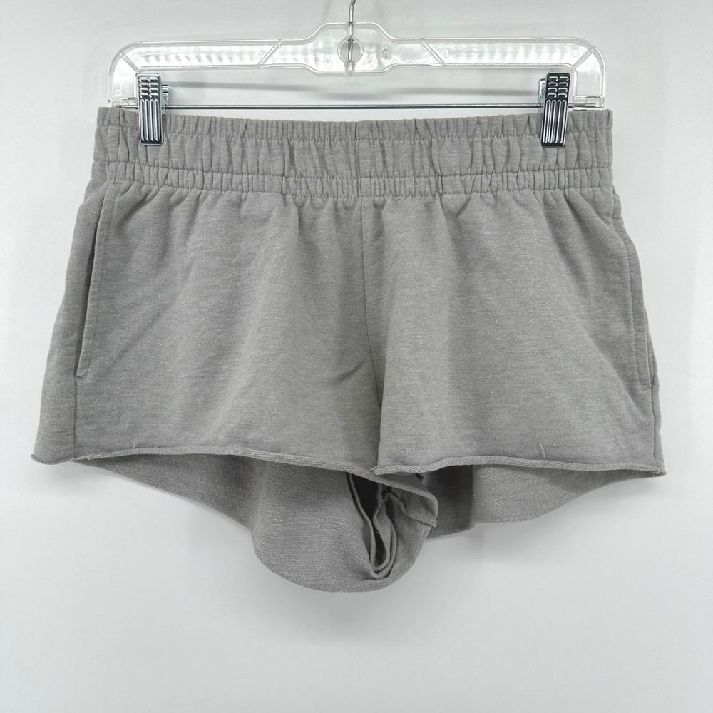 Wild Fable Womens Gray Fleece Raw Hem Lounge Shorts Size M F00330424